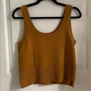 Madewell Knit tank top in mustard yellow